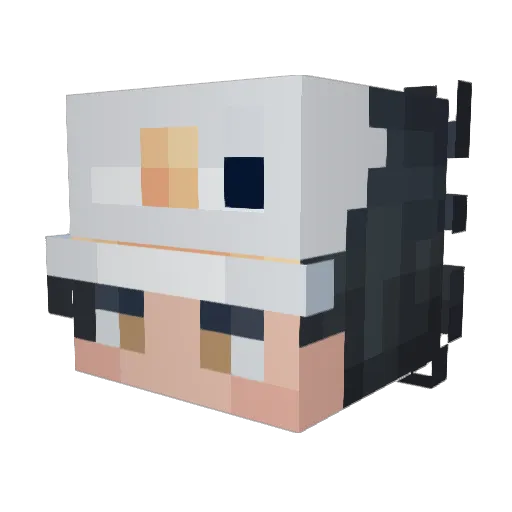 Piconer Minecraft avatar head, 3D render
