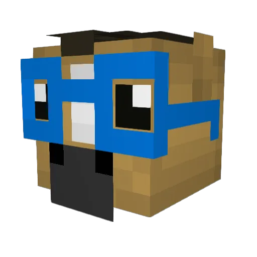 Picpic Minecraft avatar head, 3D render