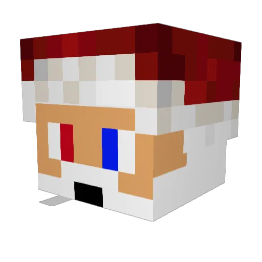Picsal Minecraft avatar head, 3D render