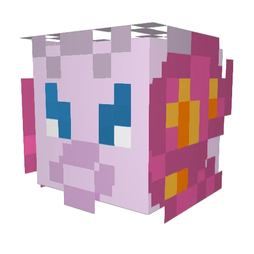 Picune Minecraft avatar head, 3D render