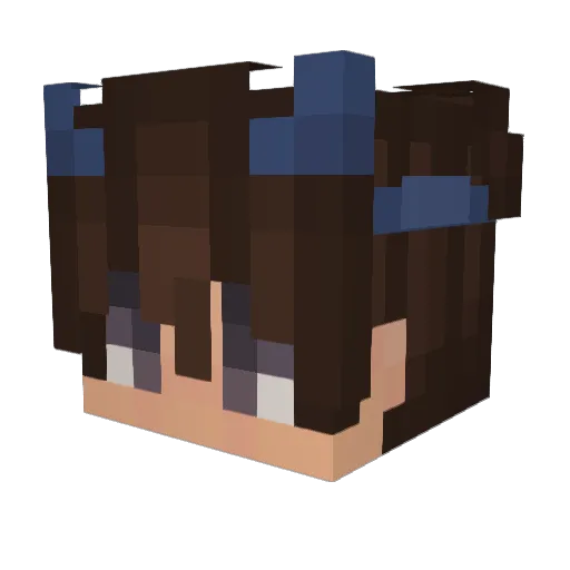 Picutar Minecraft avatar head, 3D render