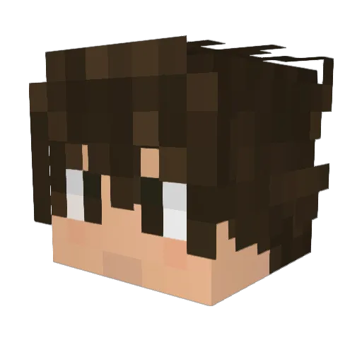 Picuu Minecraft avatar head, 3D render