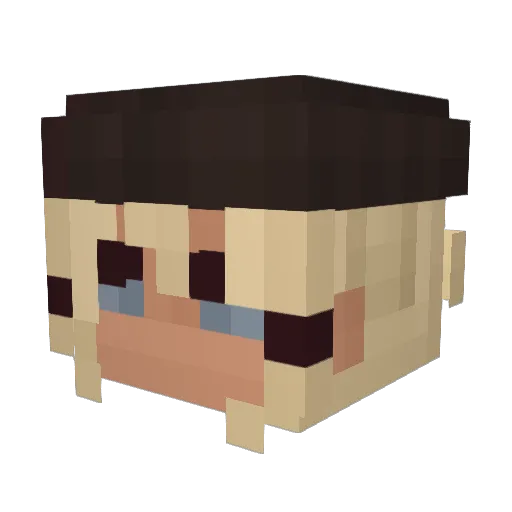 PidJohn101 Minecraft avatar head, 3D render