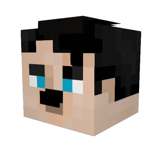 Pidarasse Minecraft avatar head, 3D render