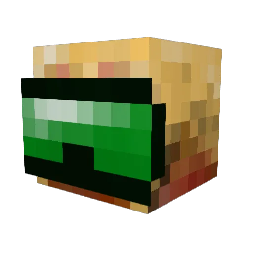 Pidi98 Minecraft avatar head, 3D render