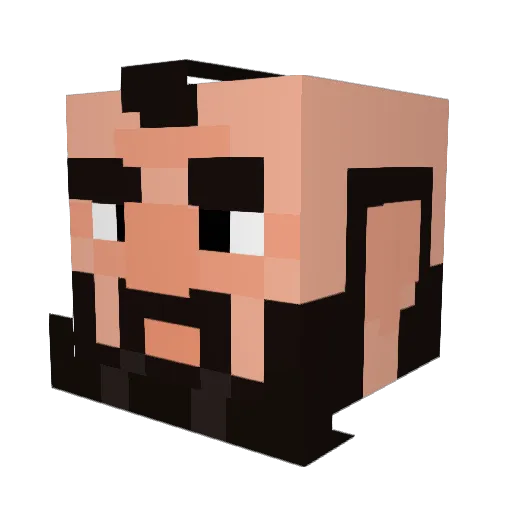 Pie38 Minecraft avatar head, 3D render