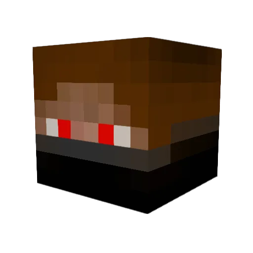 PieAttack Minecraft avatar head, 3D render