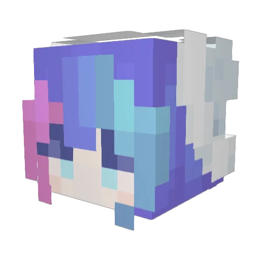 PieCake Minecraft avatar head, 3D render