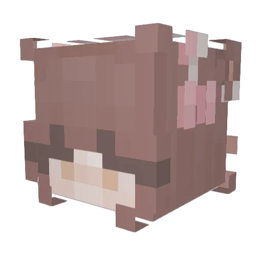 PieFace01 Minecraft avatar head, 3D render