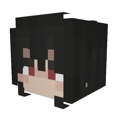 PieFightClub Minecraft avatar head, 3D render