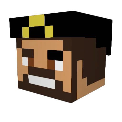 PieTheKidRp Minecraft avatar head, 3D render