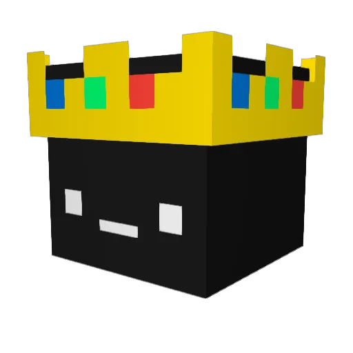 PieceKing Minecraft avatar head, 3D render