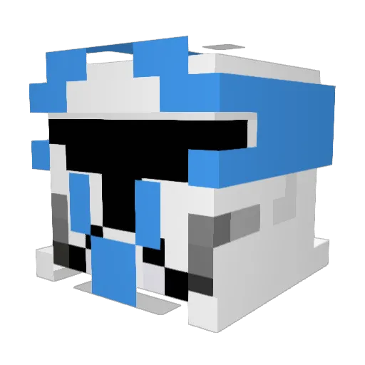 PieceOfPupo Minecraft avatar head, 3D render
