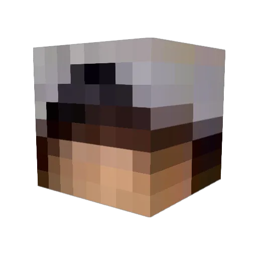 Piece_Of_Crab Minecraft avatar head, 3D render