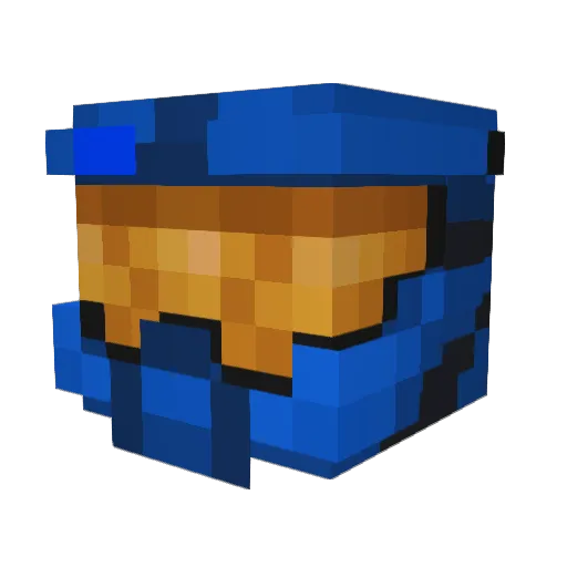 Piecemealslicer Minecraft avatar head, 3D render