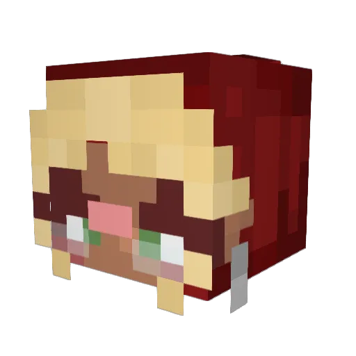 PiecesofReeses Minecraft avatar head, 3D render