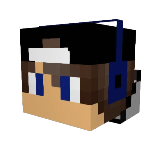 Pieckster Minecraft avatar head, 3D render