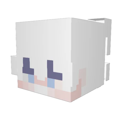 Piee01 Minecraft avatar head, 3D render