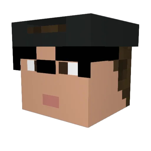Pieguy91 Minecraft avatar head, 3D render