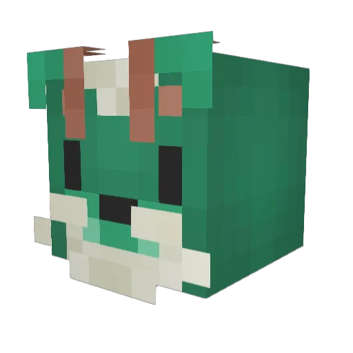 Pieisfail Minecraft avatar head, 3D render