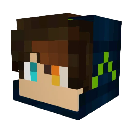 Pieju9 Minecraft avatar head, 3D render