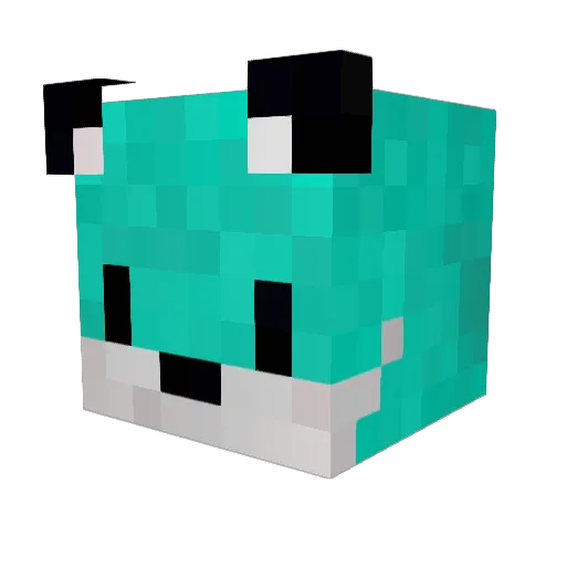 PieksDiePommes Minecraft avatar head, 3D render