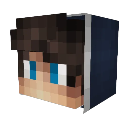 Piel88 Minecraft avatar head, 3D render
