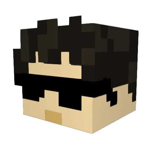 Pielover136 Minecraft avatar head, 3D render
