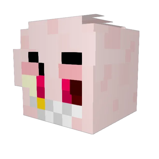 PiemLopez Minecraft avatar head, 3D render