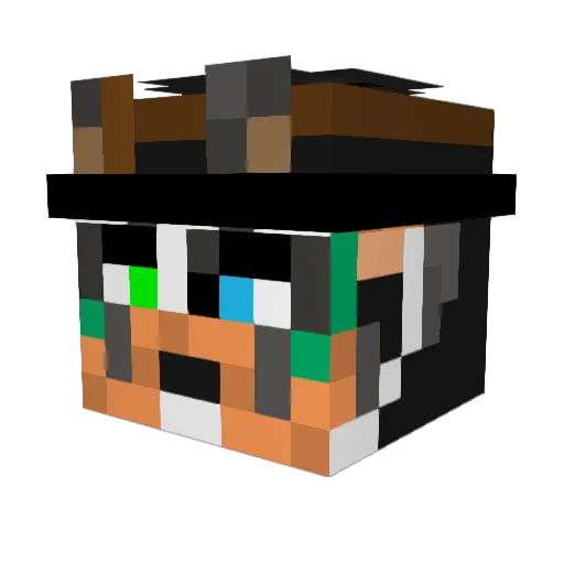 Pieman7496 Minecraft avatar head, 3D render