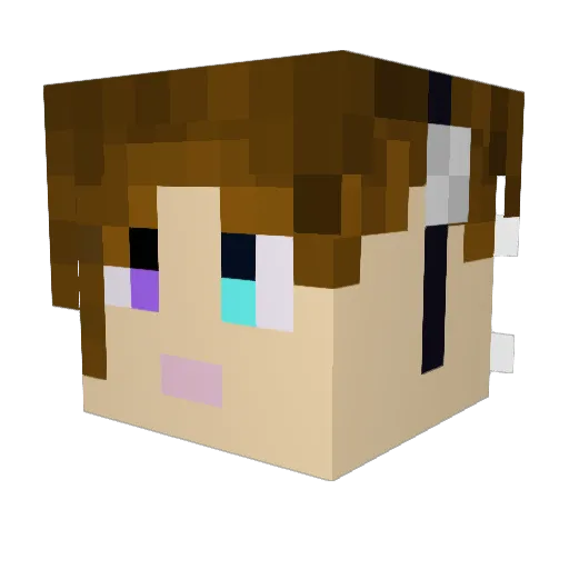 Piemanfun Minecraft avatar head, 3D render