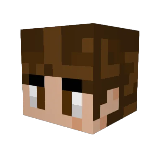 Piemangc Minecraft avatar head, 3D render