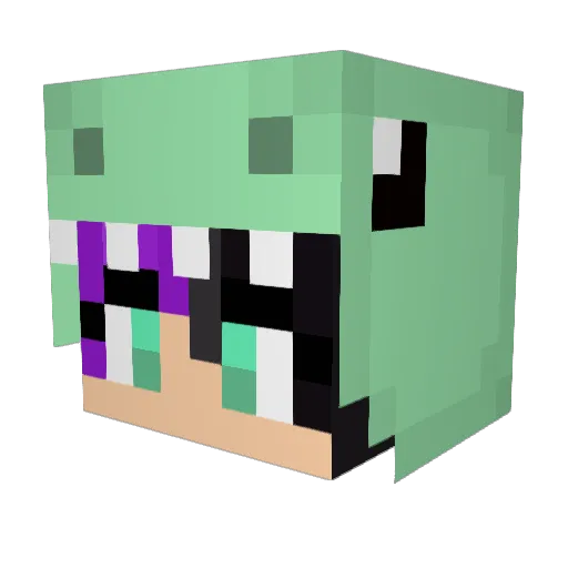 Pienieminie Minecraft avatar head, 3D render