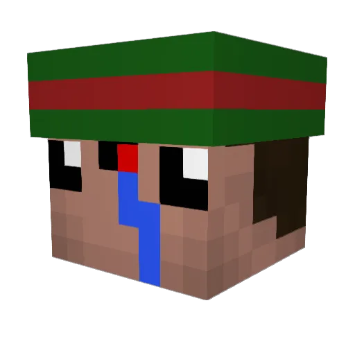 PiepKickz Minecraft avatar head, 3D render