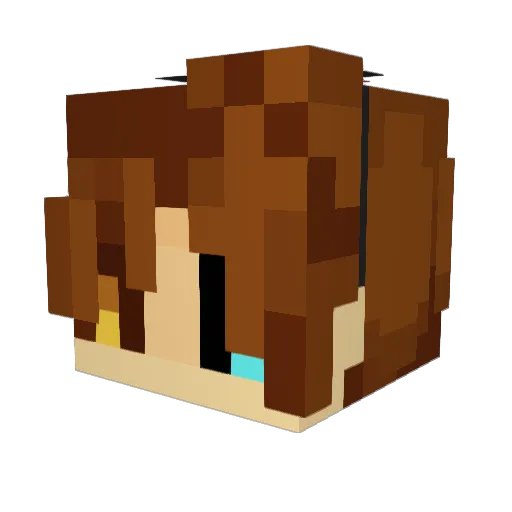 PiercePercy Minecraft avatar head, 3D render