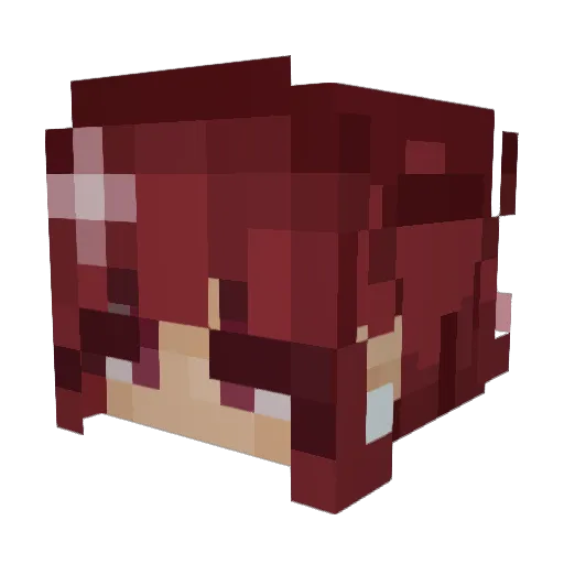 Pierced_ Minecraft avatar head, 3D render