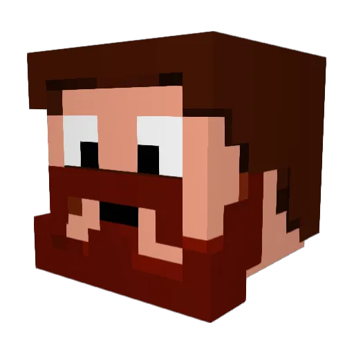 Piergiox Minecraft avatar head, 3D render
