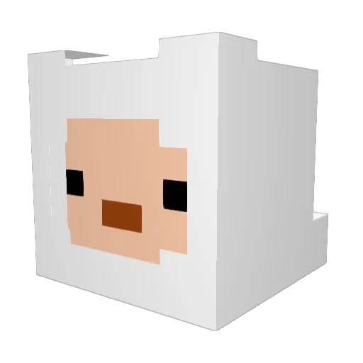Pierluc121 Minecraft avatar head, 3D render