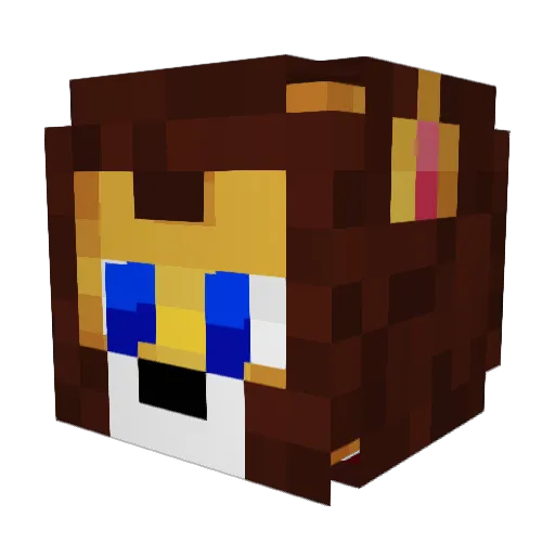 Pieroleo Minecraft avatar head, 3D render