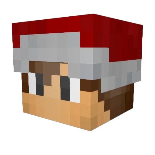Pieroxx Minecraft avatar head, 3D render