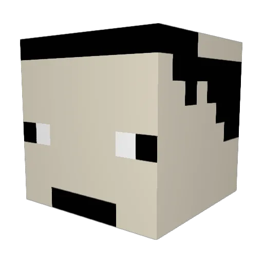 PierreDown Minecraft avatar head, 3D render