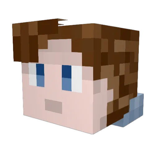 PierreGloom Minecraft avatar head, 3D render
