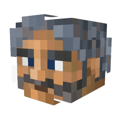 PierreNT_76 Minecraft avatar head, 3D render