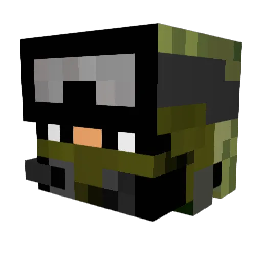 Pierre_mlt Minecraft avatar head, 3D render