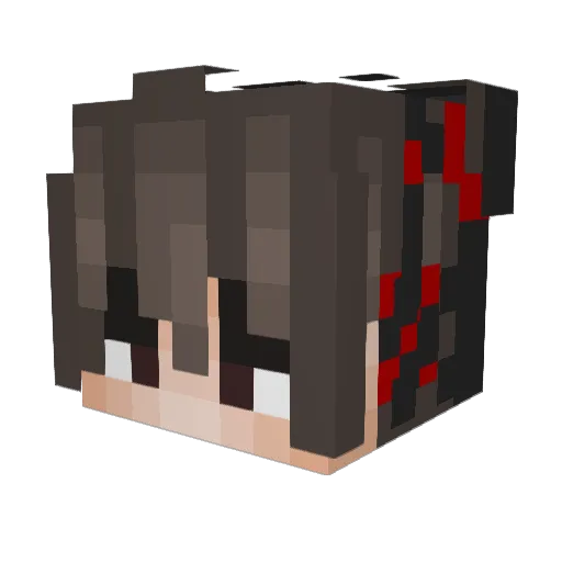 Pierrebtt Minecraft avatar head, 3D render