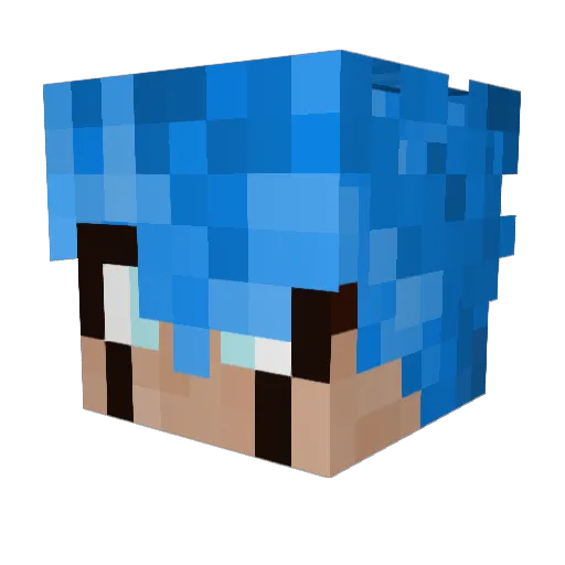 Pierrethepenguin Minecraft avatar head, 3D render