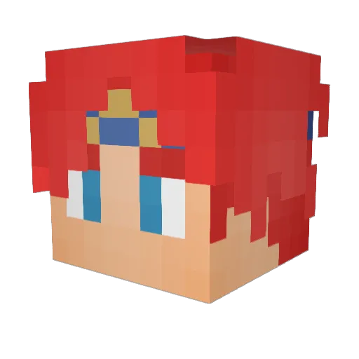 Pierro02 Minecraft avatar head, 3D render