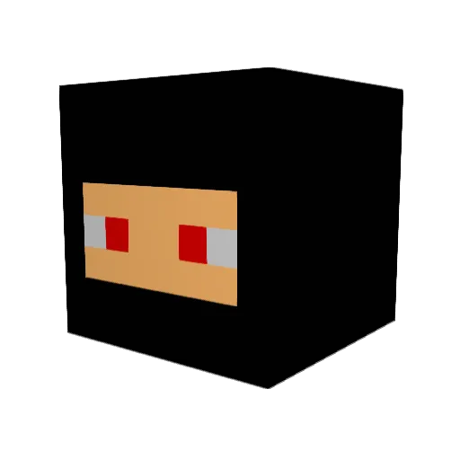 PierroDuComico Minecraft avatar head, 3D render