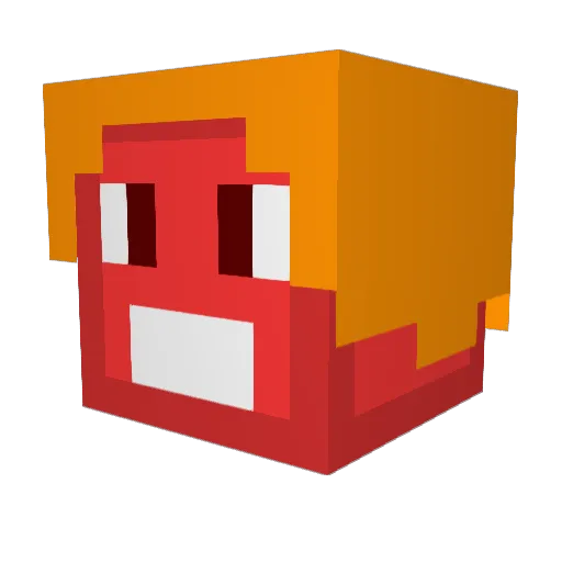 Pierro_pro Minecraft avatar head, 3D render
