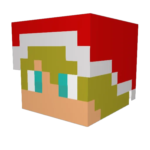 Pierryck Minecraft avatar head, 3D render